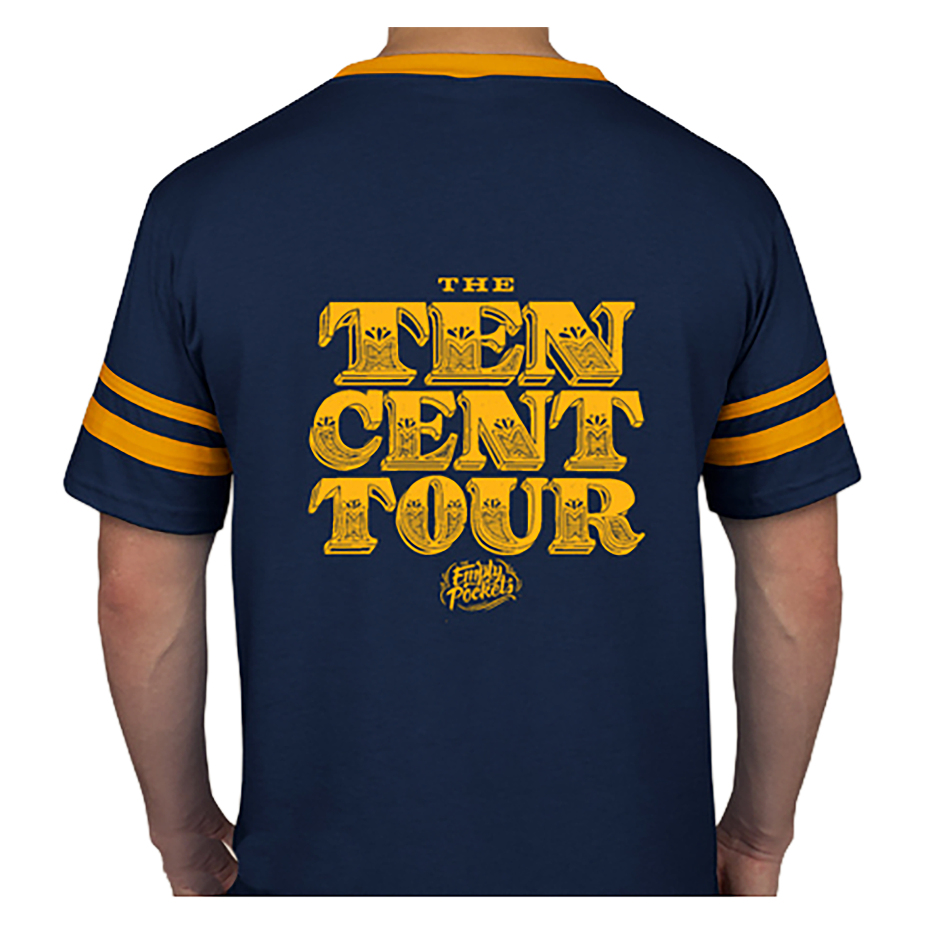 Clearance - Blue The Ten Cent Tour Ringer T-Shirt