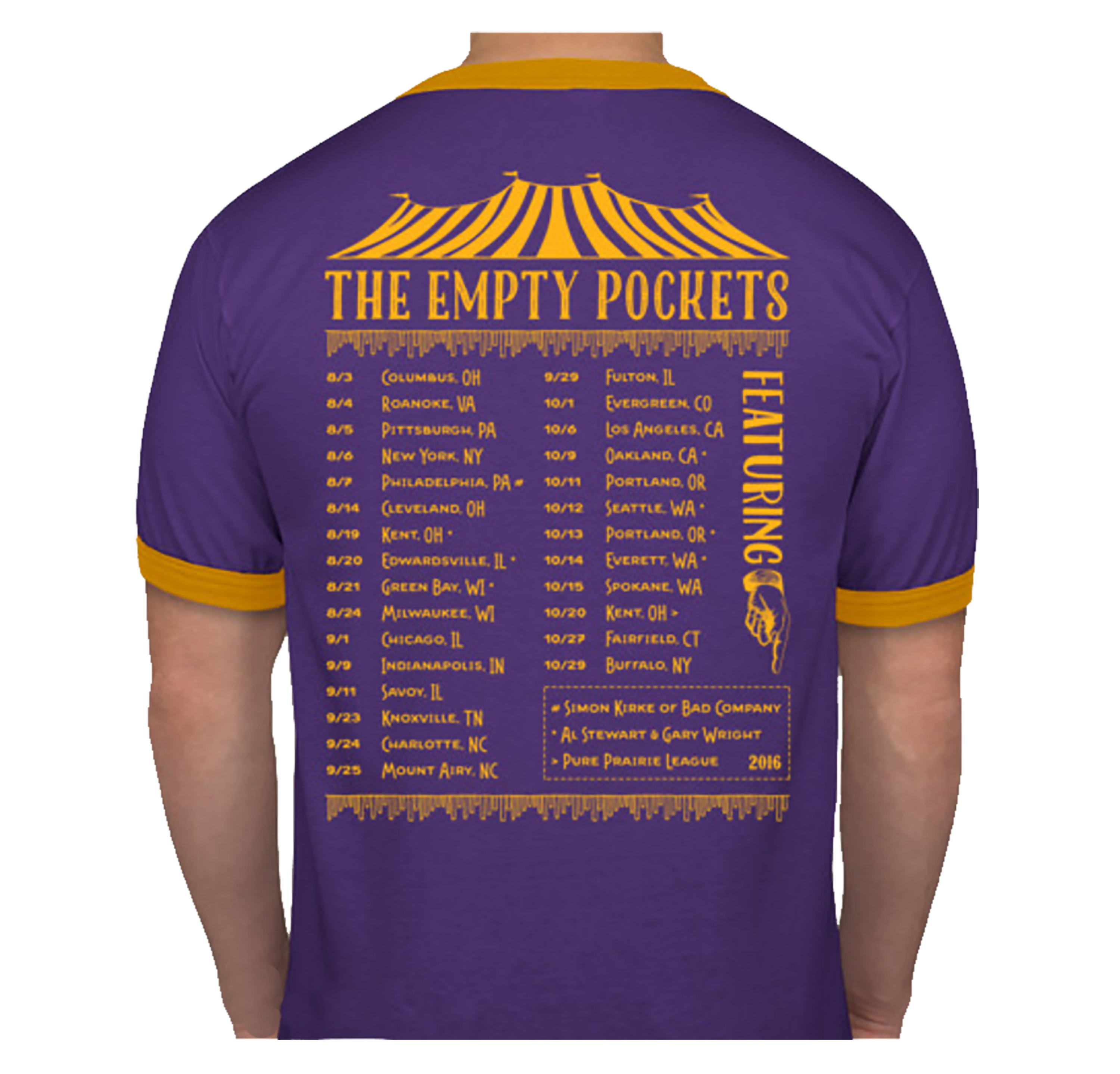 Clearance - Purple Handmade Music Parade Ringer T-Shirt